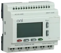 ONI programmable logic relay. Expandable version. With built-in screen. 12 discrete inputs, 6 relay outputs. Supply voltage 220V AC