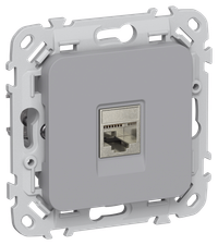 FLITE Розетка компьютерная RJ45 категория 6 STP РК6-1-1-ФлС серый IEK