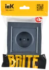 BRITE Socket 1-gang without earthing without protective shutters 10A assy. RSR10-1-0-BrM marengo IEK1