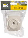 GLORY Розетка для открытой установки компьютерная RJ45 кат.5E РК10-ХК кремовый IEK1