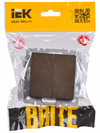 BRITE Выключатель 2-клавишный проходной 10А ВС10-2-6-БрТБ темная бронза IEK5