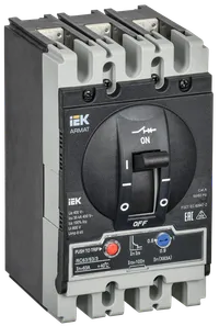 ARMAT Автоматический выключатель в литом корпусе 3P типоразмер S 35кА 63А расцепитель термомагнитный регулируемый IEK