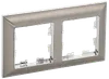 BRITE Frame 2-gang RU-2-Br chrome/nickel IEK0