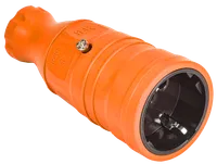 OMEGA Portable socket RBp14-1-0m IP20 rubber orange IEK