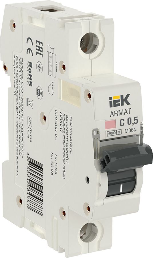 ARMAT Автоматический выключатель M06N 1P C 0,5А IEK (AR-M06N-1-C0D5)
