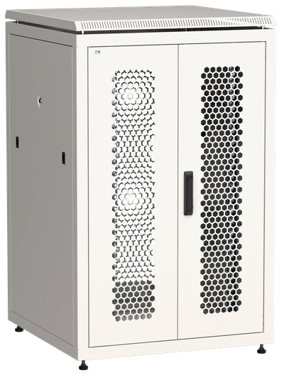 ITK LINEA N Шкаф сетевой 19" 24U 800х800мм двери передняя перфорированная задняя двустворчатая перфорированная серый