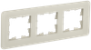 BRITE Рамка 3-местная РУ-3-2-Бр стекло песчаный RE IEK0