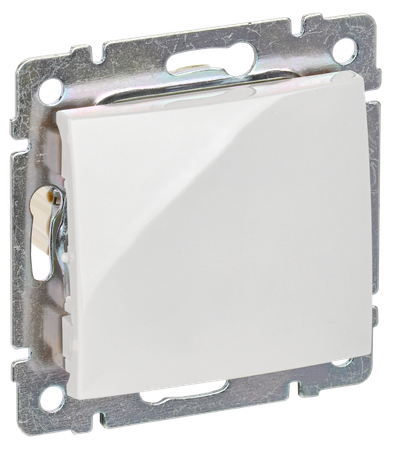 VALENA Выключатель 1-клавишный схема 1 10АХ безвинтовые зажимы белый
