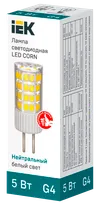 LED lamp CORN 5W 230V 4000K G4 IEK2