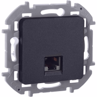 INSPIRIA Розетка компьютерная RJ45 категория 6 UTP антрацит