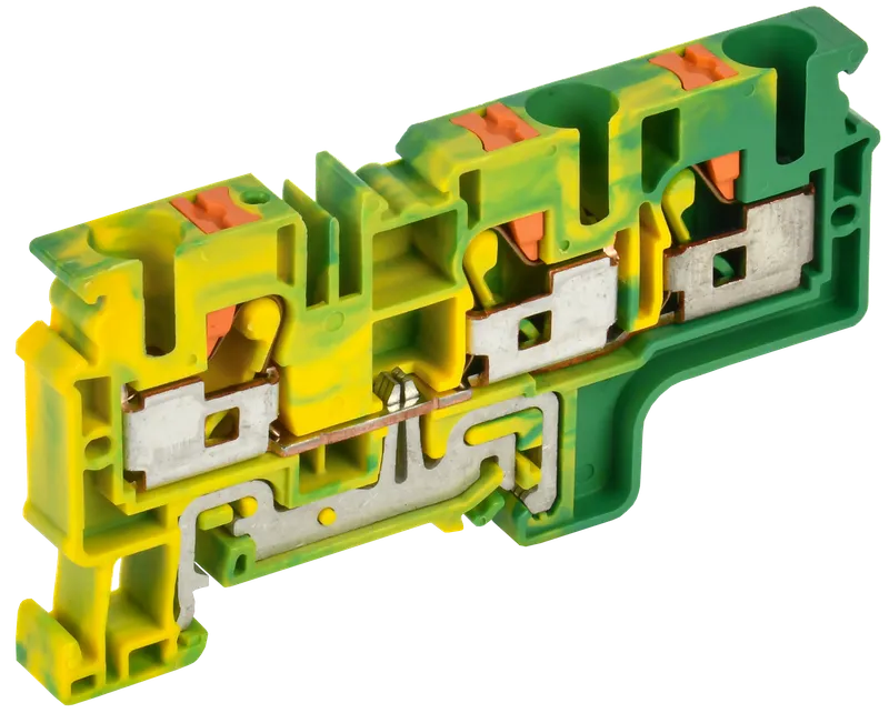 Колодка клеммная CP-MC-PEN заземляющая 3 вывода 10мм2 желто-зеленая IEK