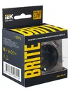 BRITE 1-gang grounded socket with protective shutters 16A with USB A+A 5V 2.1A RYush10-1-BrTB dark bronze IEK6