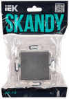 SKANDY Выключатель 1-клавишный кнопочный 10А SK-V14Gr серый IEK1