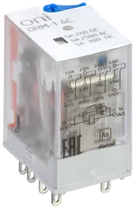 Реле интерфейсное ORM-1 4C 24В DC со светодиодом и тестовой кнопкой ONI
