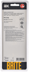 BRITE Рамка 3-местная РУ-3-2-Бр стекло розовый матовый IEK2