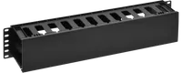ITK by ZPAS Органайзер кабельный пластиковый с крышкой 19" 2U 12 слотов черный