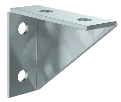 Double reinforced mounting angle for STRUT profile HDZ IEK