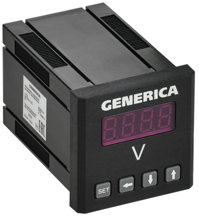 Вольтметр цифровой щитовой однофазный 48х48мм LED GENERICA