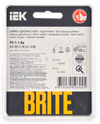BRITE Рамка 1-местная РУ-1-1-Бр металл титан RE IEK2