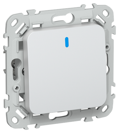 FLITE Выключатель 1-клавишный проходной с индикацией 10А ВС61-1-1-ФлЖ жемчуг IEK