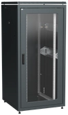 ITK LINEA N Шкаф сетевой 19" 33U 800х800мм стеклянная передняя дверь задняя металлическая черный0