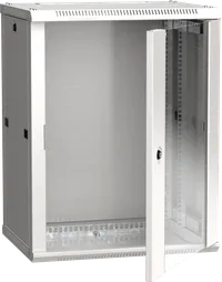 ITK Шкаф настенный LINEA W 12U 600х450мм дверь стекло RAL 7035