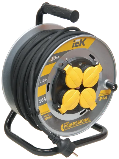Cable reel UK30 4 sockets 2P+PE/30m KG 3x2,5mm2 IP44 "Professional"