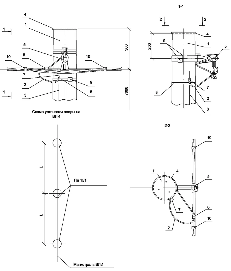 Опора Пд151 деревянная промежуточная одноцепная IEK (ASIP-DER-OPR-101 ...