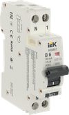 ARMAT Автоматический выключатель дифференциального тока B06S 1P+NP B6 30мА тип AC (18мм) IEK0