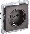 BRITE Розетка 1-местная с заземлением с защитными шторками 16А РС14-1-0-БрТБ темная бронза IEK0