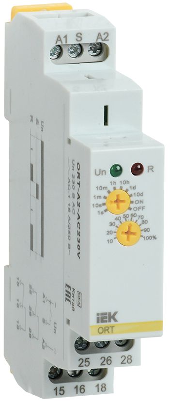 Реле задержки включения ORT 2 контакта 230В AC IEK (ORT-A2-AC230V)