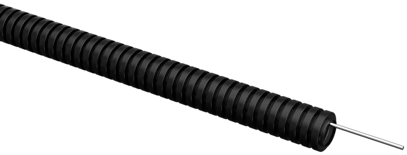 ELASTA Corrugated PVC pipe d=16mm with probe black (100m) IEK