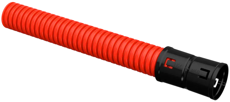 Corrugated double-wall HDPE pipe d=40mm red (25 m) IEK with a broach tool