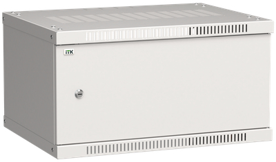 ITK Шкаф настенный LINEA WE 6U 600х450мм дверь металл серый