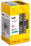 LIGHTING Светильник уличный светодиодный 5102 настенный 10Вт 4000К IP54 черный IEK1
