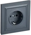 BRITE 1-gang earthed socket with protective shutters 16A, complete PCP14-1-0-BrM marengo IEK0