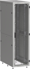 ITK LINEA S Шкаф серверный 19" 48U 600х1200мм передняя дверь двухстворчатая перфорированная задняя дверь перфорированная серый RAL 70350