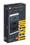 TEKFOR Корпус пластиковый ЩРВ-П-36 IP41 черная прозрачная дверь IEK1
