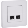 INSPIRIA Розетка компьютерная двойная RJ45 категория 6 UTP белый2