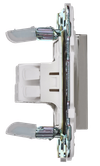 SKANDY Выключатель 1-клавишный проходной 10А SK-V02N металл никель IEK5