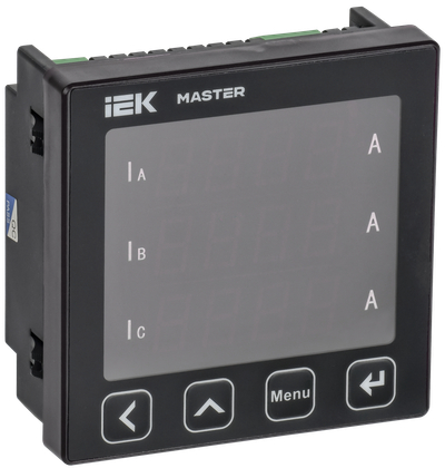Амперметр цифровой щитовой трехфазный RS-485 96х96 LED MASTER IEK