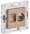 SKANDY Розетка двойная TV+RJ45 кат.5E SK-A14Sa песочный IEK0