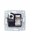 BRITE Розетка двойная RJ11+RJ45 кат.5E РК/Т12-БрА алюминий IEK3