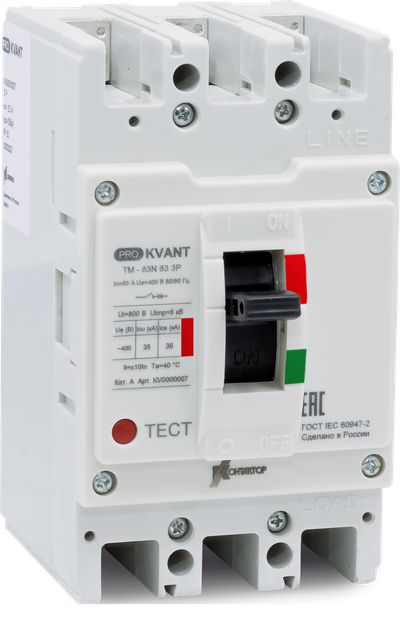 Выключатель автоматический PRO.KVАNT TM-63N 3P 50А 35кА Контактор