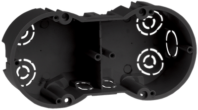 Коробка установочная КМ40007 двухместная для твердых стен безгалогенная (HF) 141х70х45мм с саморезами IEK