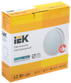 Светильник светодиодный ДПО 4002 12Вт 4000K IP54 круг белый IEK1