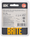 BRITE Рамка 1-местная РУ-1-1-Бр металл алюминий RE AL IEK2