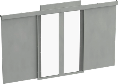 ITK by ZPAS Дверь раздвижная изолированного коридора для шкафов 45U 1200мм на ножках серая (2шт/компл) РФ