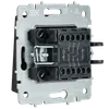 BRITE 2-gang switch with indication for hotels 10А ВС10-2-9-BrG graphite IEK4