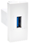 PRIMER РКЮ-10-00-П Розетка USB A 3.0 (1 модуль) белая IEK0